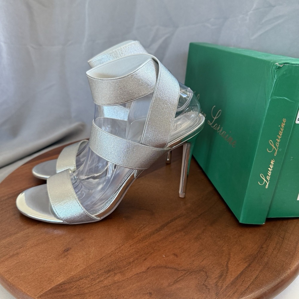 Lauren Lorraine Dallas Ankle Strap 4" Stiletto Sandals‎ Shoes Women's Size 11 - Picture 2 of 13